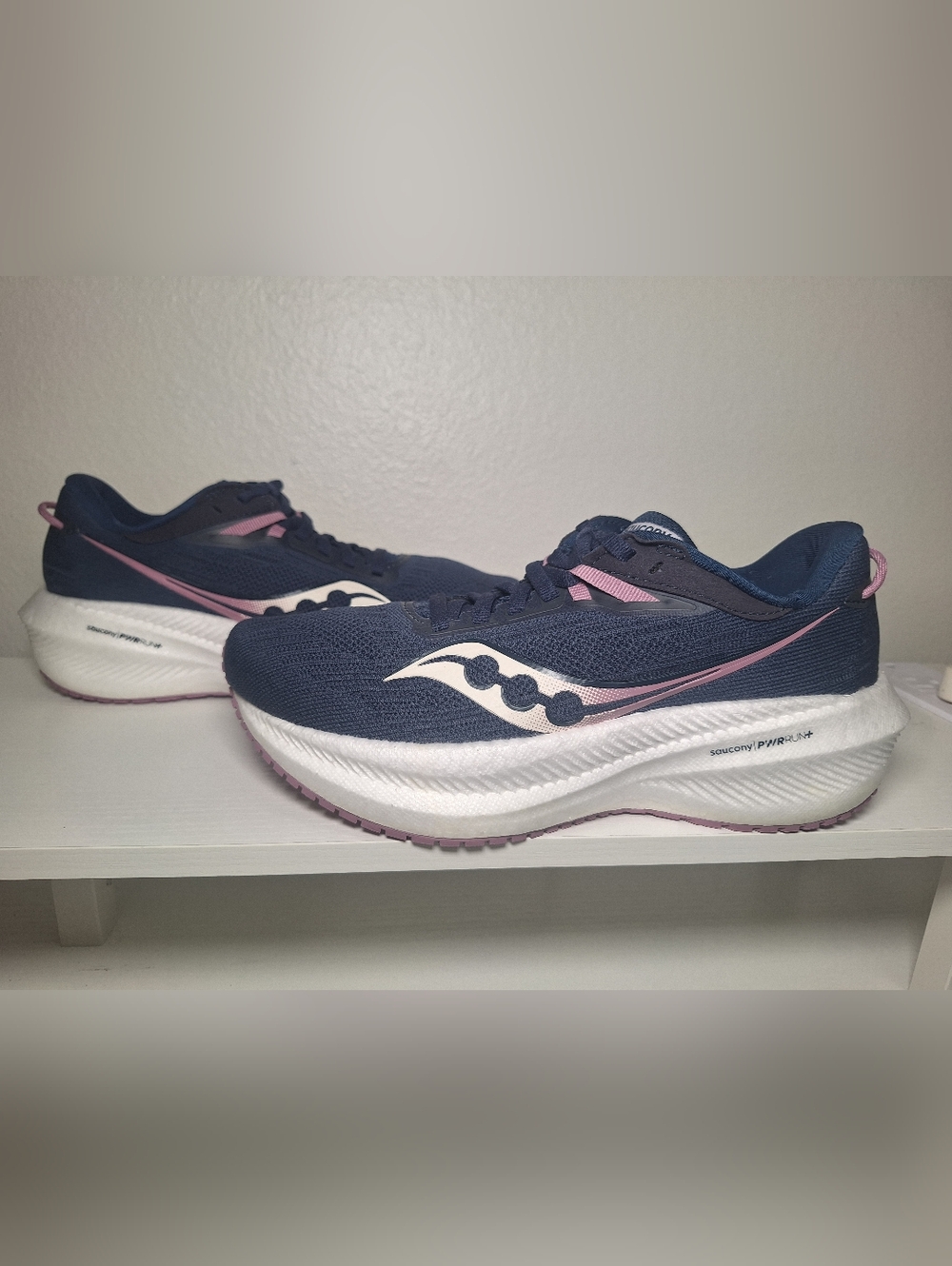 Saucony Navy and Light Purple Women's Running Sneakers